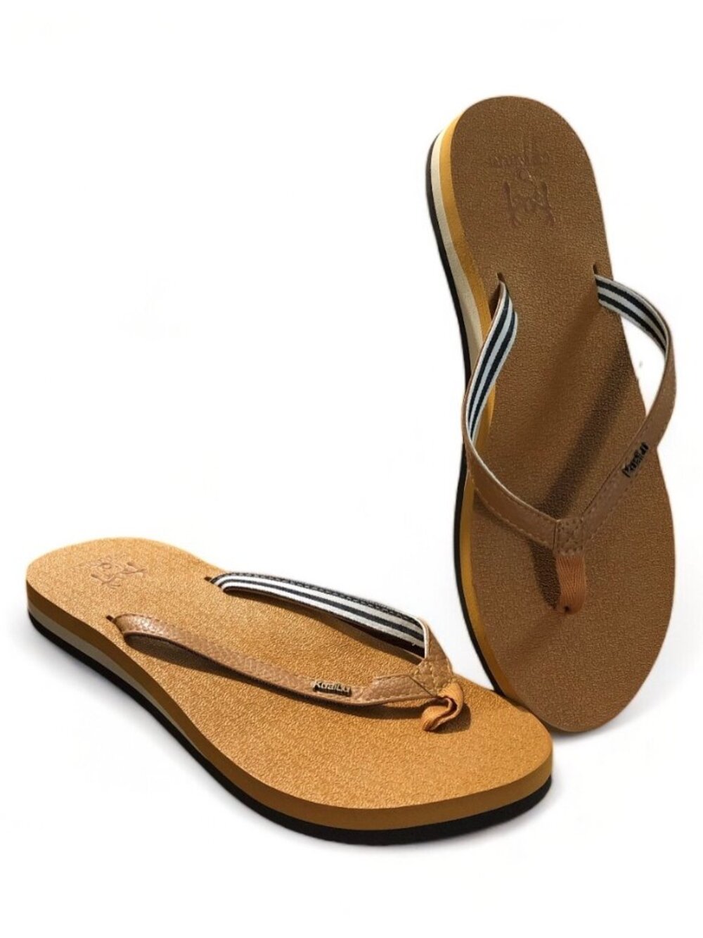 Kuailu Women's Flip Flops Size 10 Comfortable Brown Sandals Durable Stylish, New - Picture 1 of 7